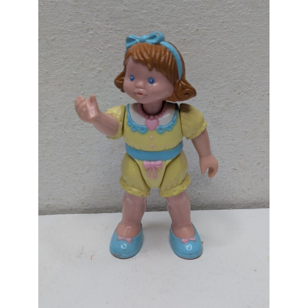 Fisher Price Loving Family Dollhouse Birthday Girl In Yellow Red Hair 1994